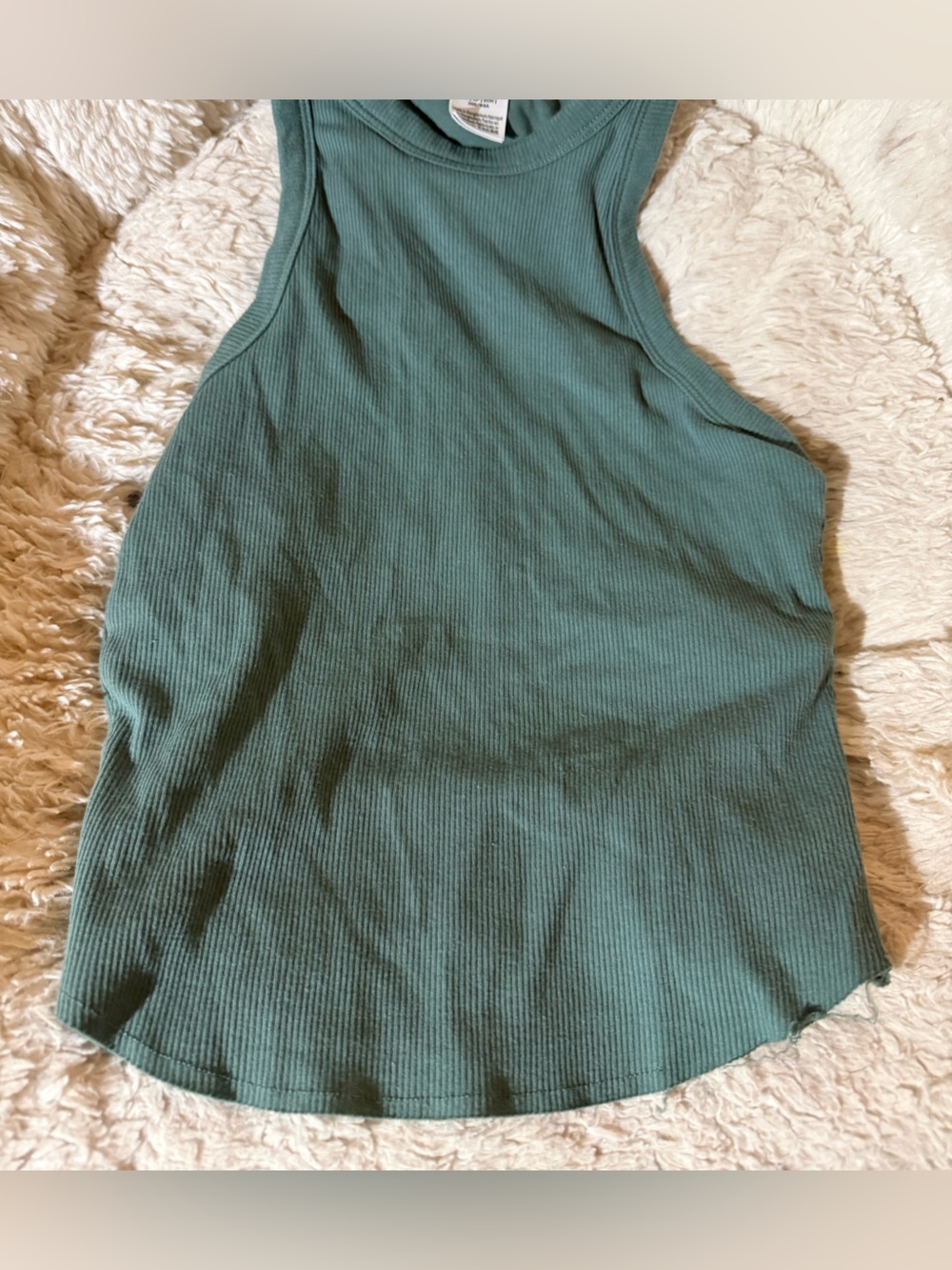 PINK Victoria's Secret Ribbed Tank Top - Teal